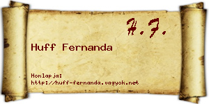 Huff Fernanda névjegykártya